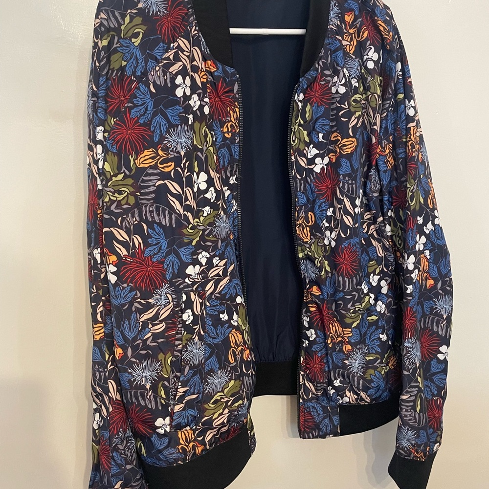 H&M Floral Reversible Bomber